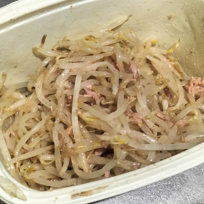 レンジで簡単作り置き♪もやしの中華風ツナ和え